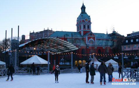 Patinoire extérieure à Stockholm