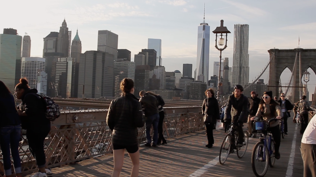 Pont de Brooklyn pour les piétons et vélos