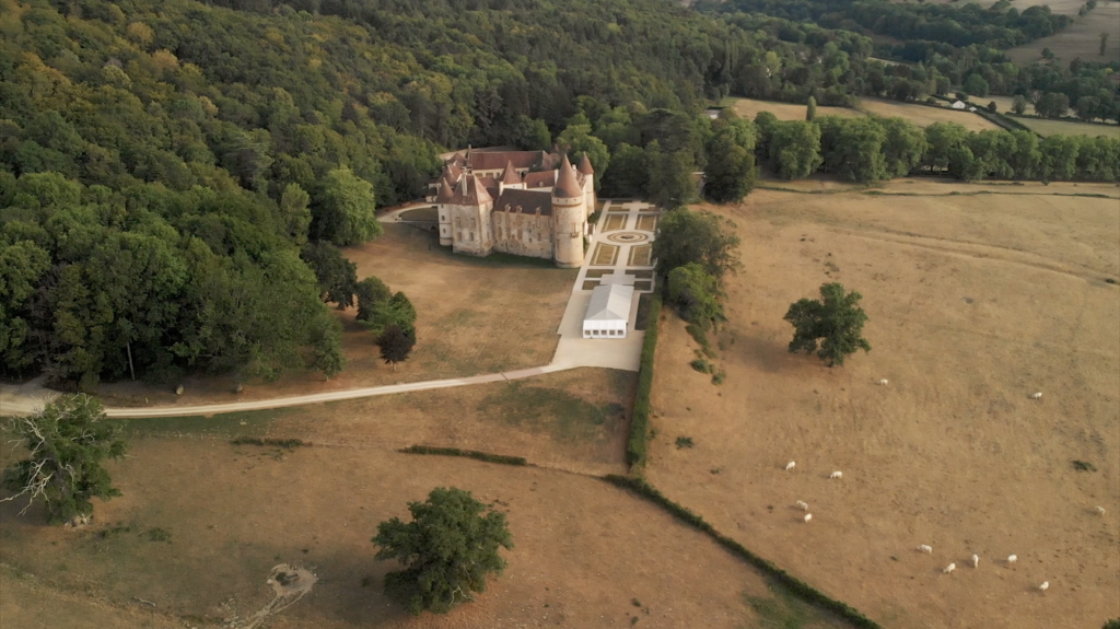 Vue aérienne Chateau de Bazoches
