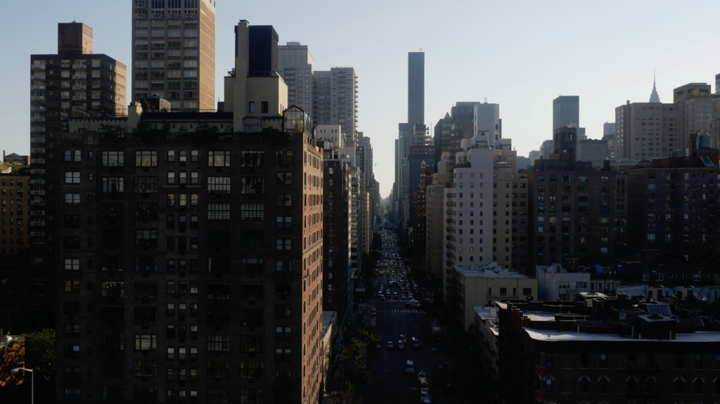 Vue aérienne des rues de New York City